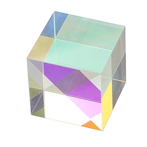 Цветна Призма YUTOOL, 20x20 мм K9 Цветова Комбинация Призма на Квадратен Куб RGB Учебни Инструменти Украса