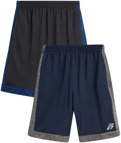 Спортни къси панталони за момчета Pro Athlete – 2 Комплекта на баскетболни шорти Active Performance с джобове (8-16)