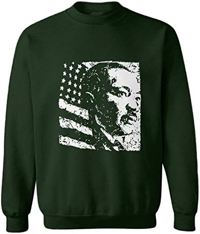 Мартин Лутър Кинг Младши - Черен, мек вълнен плат Пуловер с кръгло деколте за деца History