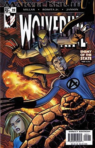 Върколак (Том 3) 22 VF / NM ; Комиксите на Marvel | Марк Миллар Враг на държавата