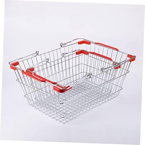 Zerodeko Преносима кошница за пазаруване Количка за съхранение на Метална кошница за съхранение Кошница за пазаруване