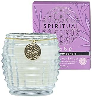 Ароматна свещ Spiritual Beauty Shobú с екстракт от цветовете на Ириса (80 г)