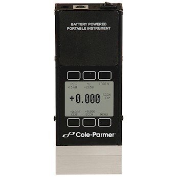 Разходомер за газ с нисък пад на налягането Cole-Parmer, 0-5 мксм, Акумулаторен, Моно