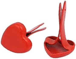 X-DREE 5 мм Железни хартиени закопчалка във формата на сърца Червени на цвят 300 бр. (5 мм, за да даде форма корасону