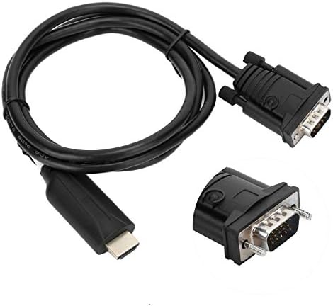 Конвертор HDMI и VGA Кабел от 1,2 М, 1080P HDMI Plug VGA Съединители Видео Аудио Кабел Адаптер Цифрово-Аналогов