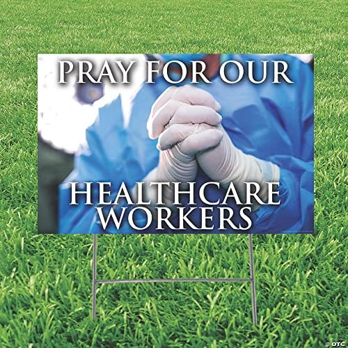 Знак Молете се за работници на здравеопазването в двора | Пластмаса | 1 бр.