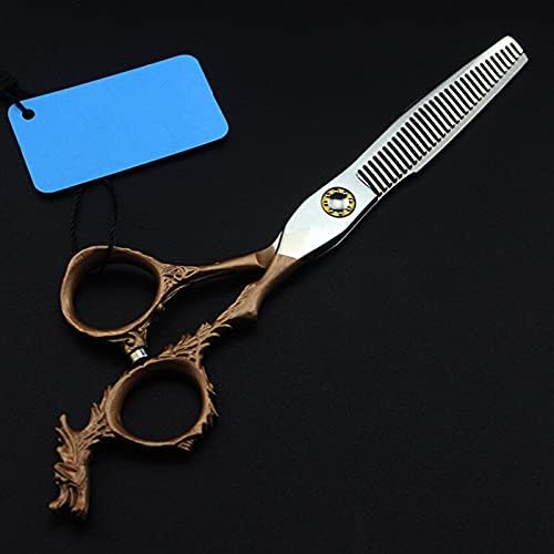 Ножица за подстригване на коса, 6-инчов професионален японски стоманени ножици със златна дръжка на дракона за стригане,