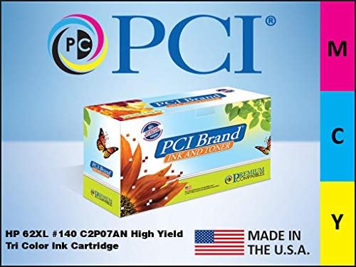 Подмяна на Възстановеното мастилницата марка PCI за HP 62XL HP C2P07AN Трицветна мастилницата 415 Страници Yld