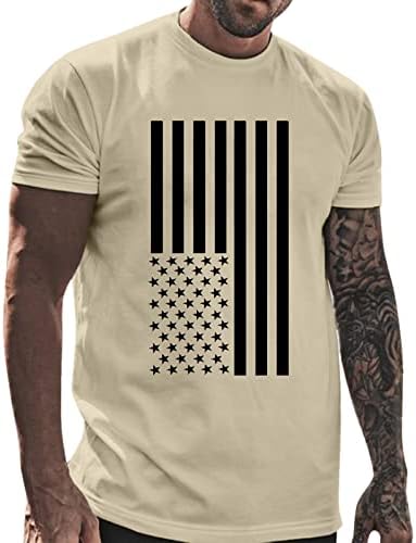 Bmisegm Летни Плажни Ризи за Мъже, Мъжки Пролетно-Летни Ризи за Честването на Деня на Независимостта, Ежедневни