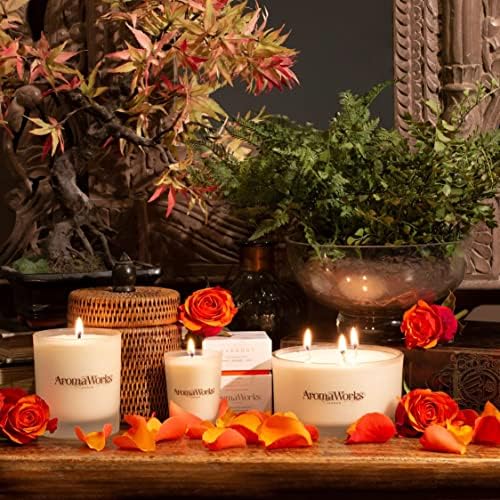 Свещ AromaWorks Harmony 3 Фитил Candle | Създава предлагат успокояваща атмосфера | Дава усещане за щастие | С натурален