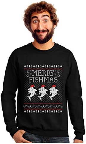 Tstars Весела Fishmas Hoody Мъжки Риболов Грозен Коледен Пуловер Стил С Дълъг Ръкав
