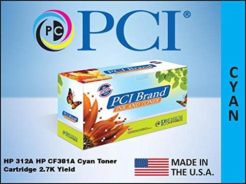 Подмяна Съвместима Тонер касета марка PCI за HP 312A CF381A Циан Тонер касетата с пускането на 2,7 Хиляди.