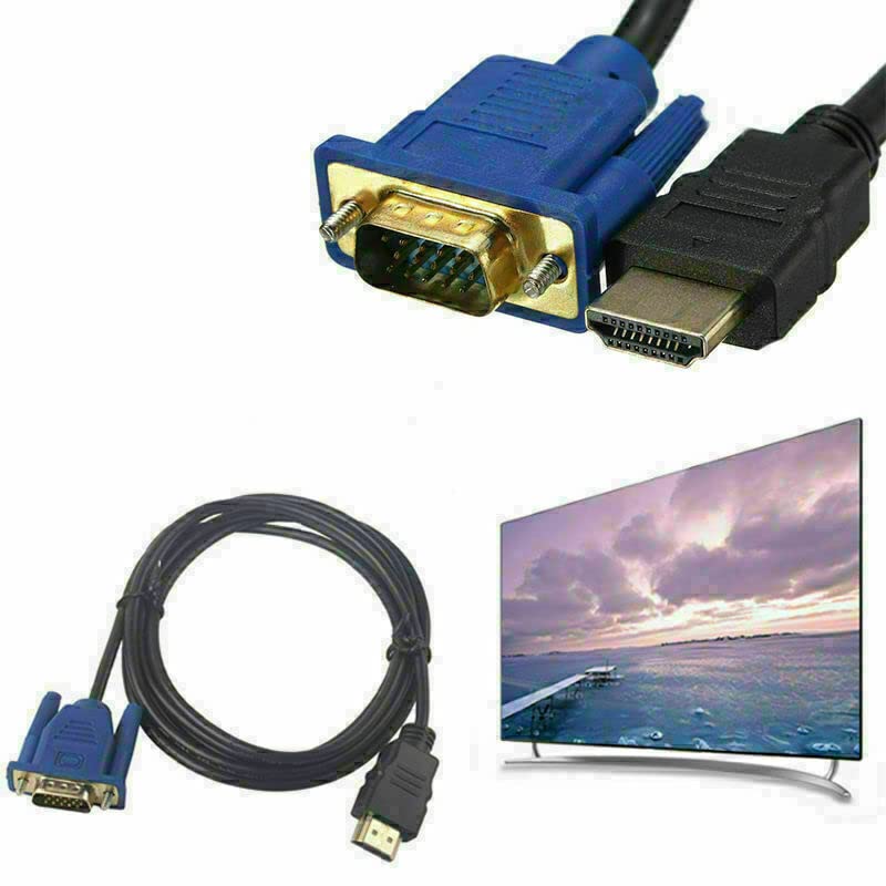 Кабел-Адаптер за HDMI Male to VGA Male Video Converter за PC, DVD и HDTV 1080p 6 ФУТА