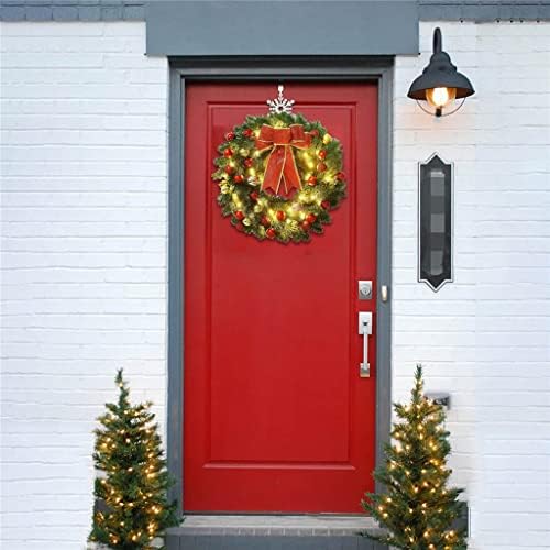Коледен Венец JAHH с Led Венец на батерии, Подвесная Венец на Входната врата, Украса за дома (Цвят: A, размер: 24