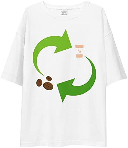 Рециклиране на кафеени Чаши Спаси Планетата от Деня на Земята Тениска Оверсайз Planet