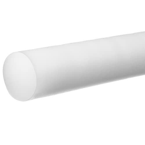 Гомополимерный пластмасов прът от ацеталя Delrin, Бяла, диаметър 3/8 инча х 3 метра. Дълъг