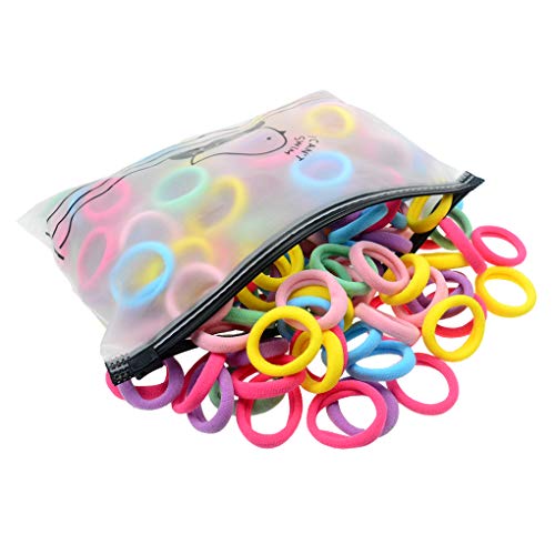 200 опаковки гумени ленти за момичета ярки цветове, завязки за коса, безшевни притежател на cauda equina