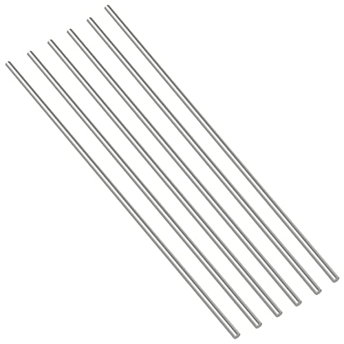 Swpeet 6шт 1/10-инчов алуминиев едно парче кръгъл прът за струг, диаметър 3 мм, дължина 300 mm, идеална за различни