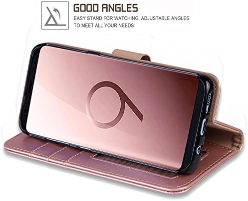 Чанта-портфейл ERAGLOW Galaxy S9, Калъф Galaxy S9, една Чанта-Портфейл Премиум-клас, Изкуствена кожа, Панти Защитен