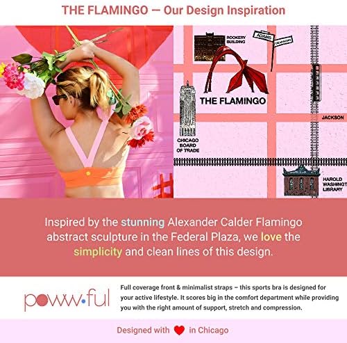 Луксозен спортен сутиен – The Flamingo – Лека мека техническа плат, напълно обхващащи предната част, осигуряваща