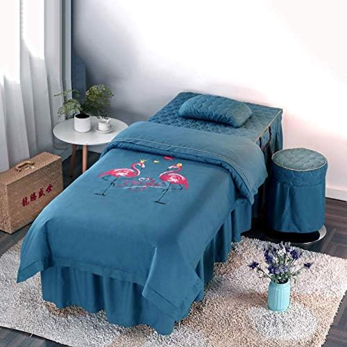 Комплекти чаршафи за масаж на масата ZHUAN Premium с дупка за лице, Масажни Легла, Пола, Калъфка, 4 бр.-за Преносим