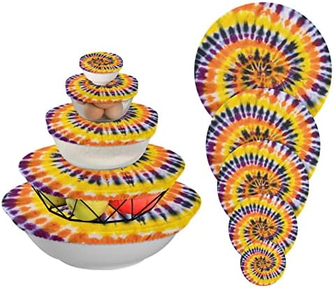 Многоцветни Повторно капачки за чаши с боя Комплект от 5 Филтър капачки за чаши от плат за Многократна употреба