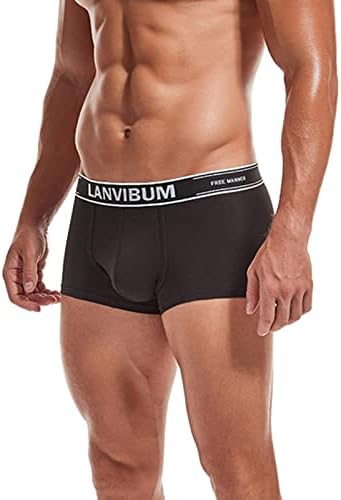 Bmisegm Мъжки къси Панталони-Боксерки, Мъжки Модни Гащи, Панталони Секси Гащи С Подворотом Бельо Комбинираната Панталони