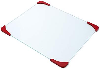 Дъска за рязане Farberware от стъкло размер 12 на 15 инча с нескользящими червени сядане